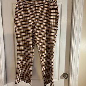 Cato Brown and Gold Plaid Pants 18W